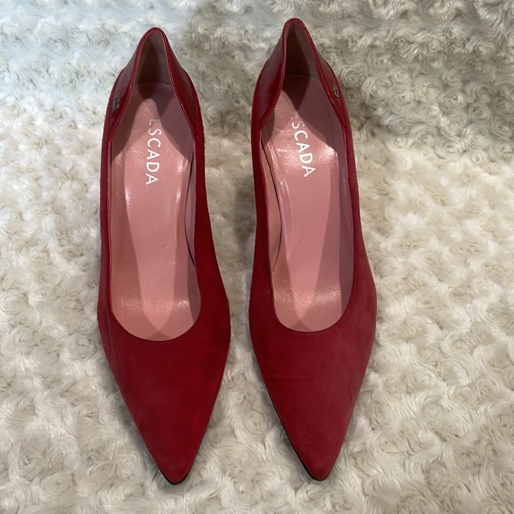 Escada suede heels